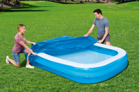 Bestway PE-Abdeckplane passend für 262 x 175 cm Family Pools, blau, eckig
