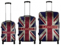 Kofferset 3 tlg. Trolleyset Reisekoffer Hartschale Union Jack London