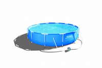 Bestway 56416 Frame Pool Steel Pro Set mit Filterpumpe 366 x 76 cm