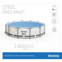 Bestway 56420 Frame Pool Steel Pro Set mit Filterpumpe + Zubehör  366 x 122 cm