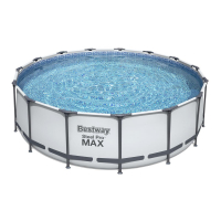 Bestway Steel Pro MAX™ Frame Pool Komplett-Set mit Filterpumpe Ø 457 x 122 cm, lichtgrau, rund