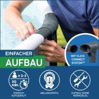 Bestway Steel Pro MAX™ Frame Pool Komplett-Set mit Filterpumpe Ø 457 x 122 cm, lichtgrau, rund