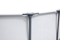 Bestway Steel Pro MAX™ Frame Pool Komplett-Set mit Filterpumpe Ø 457 x 122 cm, lichtgrau, rund