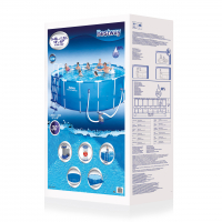 Bestway 56462 Frame Pool Steel Pro Set mit Filterpumpe + Zubehör  549 x 122 cm