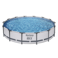 Bestway Steel Pro MAX Frame Pool-Set mit Filterpumpe 427 x 84 cm, lichtgrau