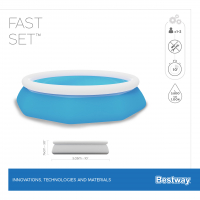 Bestway Fast Set Pool Set mit Filterpumpe 305 x 76 cm