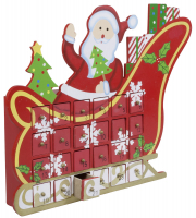 Adventskalender ungefüllt / Schlitten