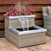 Ubbink AVEIRO DAVEPORT - Terrassenteich, Polyrattan grau-beige