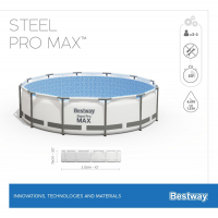 Bestway Steel Pro MAX Frame Pool, 305 x 76 cm, ohne Pumpe