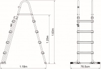 Bestway Sicherheitsleiter 122 cm