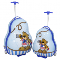 Kinder-Kofferset 2 tlg. Trolleyset Reisekoffer Hartschale Kinderkofferset BÄR 2tlg