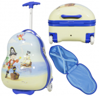 Kinder-Kofferset 2 tlg. Trolleyset Reisekoffer Hartschale PIRAT