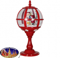 Christmas Paradise Schneiende LED Tischlaterne 60 cm, Santa rot