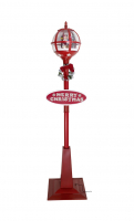 Christmas Paradise Schneiende LED Stand-Laterne 175 cm, Santa rot