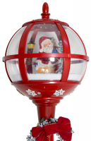 Christmas Paradise Schneiende LED Stand-Laterne 175 cm, Santa rot