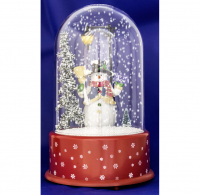Christmas Paradise Schneiende LED Kuppel 35 cm Motiv Schneemann INNEN