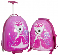 Kinder-Kofferset 2 tlg. Trolleyset Reisekoffer Hartschale Prinzessin