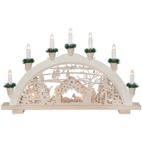 Heinz Handelskontor Weihnachtsleuchter Rehfütterung im Wald