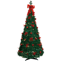 Best Season Tannenbaum, 80 warmweiße LEDs, mit roter Deko, H 190 cm