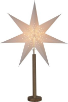 STAR Trading Stern Papier Elice 60cm mit Fuß creme/eiche innen