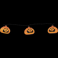 LED-Lichterkette Halloween/Kürbisse weiß/schwarz