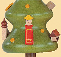 Nussknacker Weihnachtsmann Mit Baum, 14x23cm