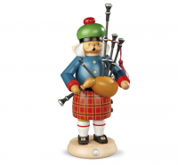 Räuchermann Schotte In Militärtracht Mit Dudelsack, 15x27cm