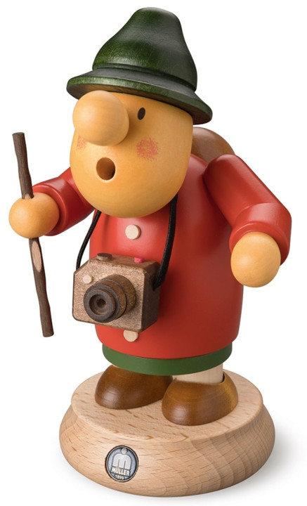 Räuchermann, Müllerchen Tourist, 11x16cm