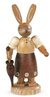 Müller-Kleinkunst aus dem Erzgebirge - Hasenfrau natur, klein, 11 cm