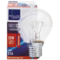 Backofenlampe E14/25W, klar