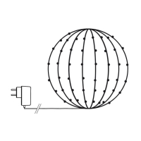 LED-Lichternetz für Buchsbaumkugeln  L 90 cm