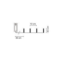 LED-Minilichterkette, 3D Metallsterne Kupfer, 10 warmweiße LEDs