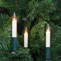 Rotpfeil Weihnachtsbaumkette, klar/elfenbein, 15 flammig