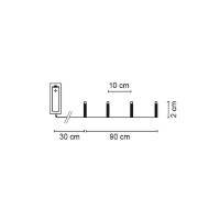 LED-Minilichterkette Metallkugeln, Silber, 10 warmweiße LEDs