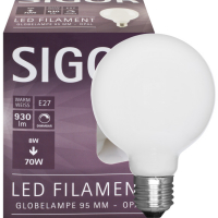 LED-Filament-Globelampe, E27/8W-2700K, dimmbar