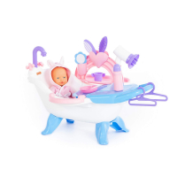 Puppenbadewanne mit Puppe und Zubehör