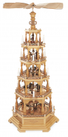 Müller-Kleinkunst aus dem Erzgebirge® seit 1899 Pyramide Heilige Geschichte 5-stöckig