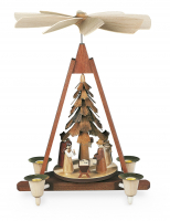 Pyramide Christi Geburt 1-Stöckig, Natur, 21x14x29cm