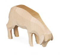 2 Schafe für Rm, Nk (16000,16100,16200,16400,14200) Handgeschnitzt, Natur, 8x6cm